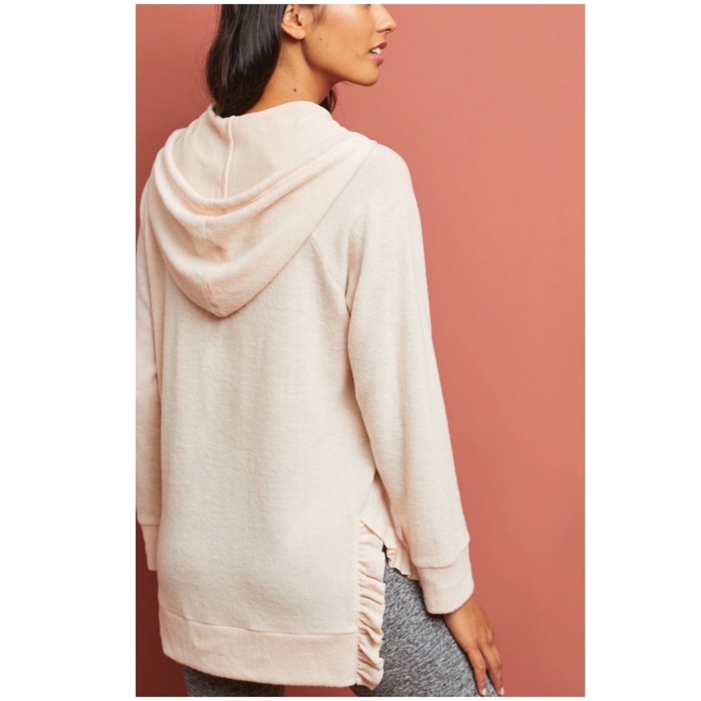 New Anthropologie Fleece Brushed Hoodie Sweatshirt - Picture 2 of 8